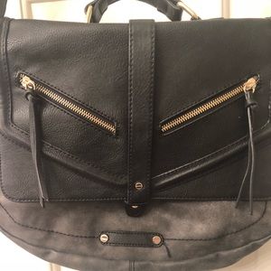 Oversized black crossbody purse